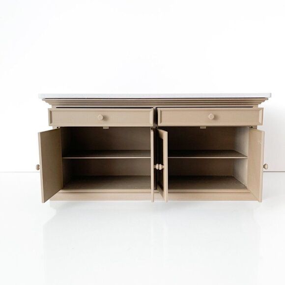 Barbie Integrity Doll Oak Kitchen Island 1:6 Scale 3 Matched Chairs 3D Printed - Picture 3 of 14